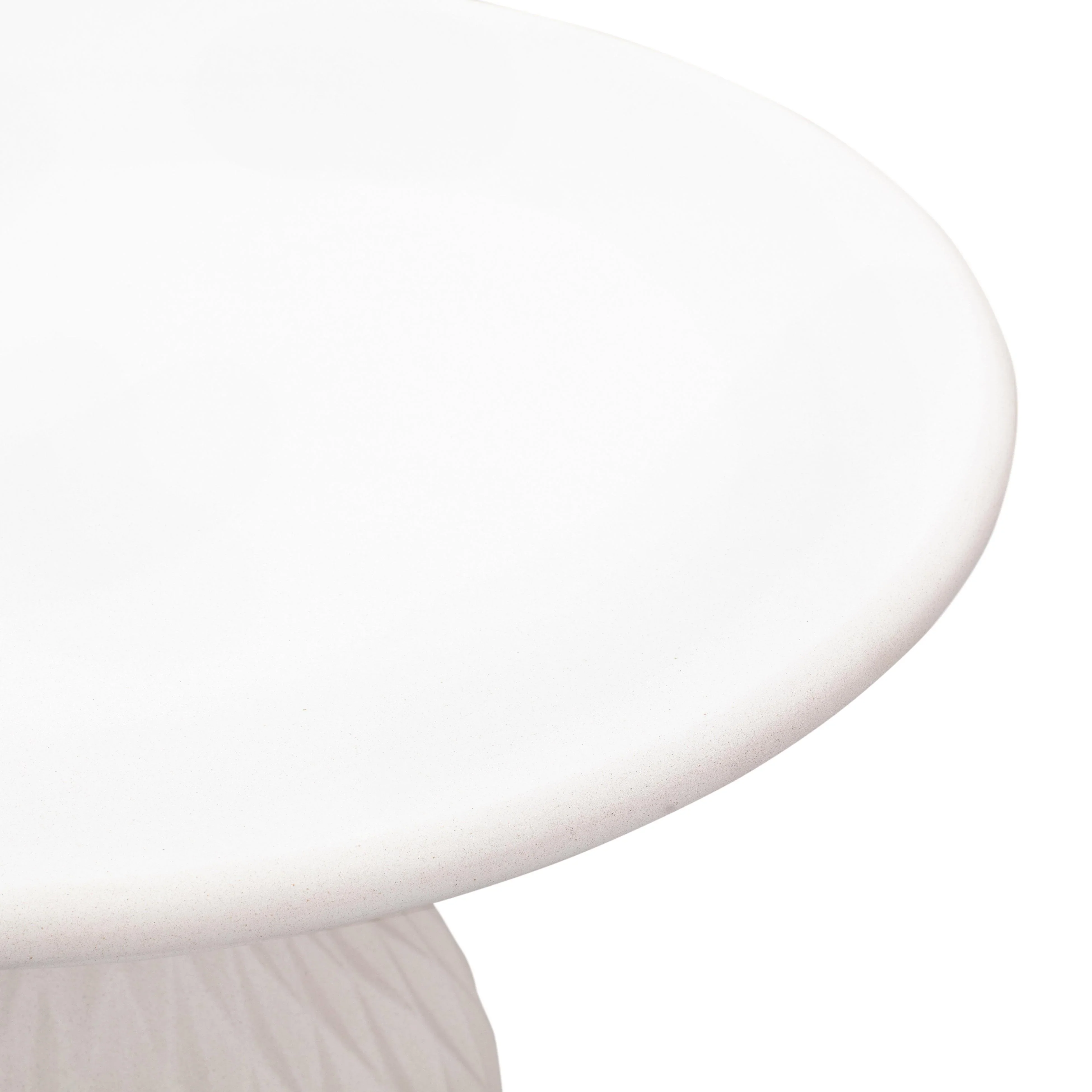 Tulum 27.5" Ivory Concrete Indoor / Outdoor Round Coffee Table - Image 7