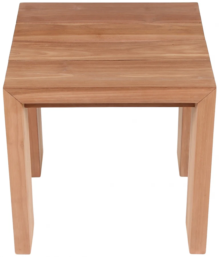 Tulum Teak Wood Outdoor Patio End / Side Table - Image 4