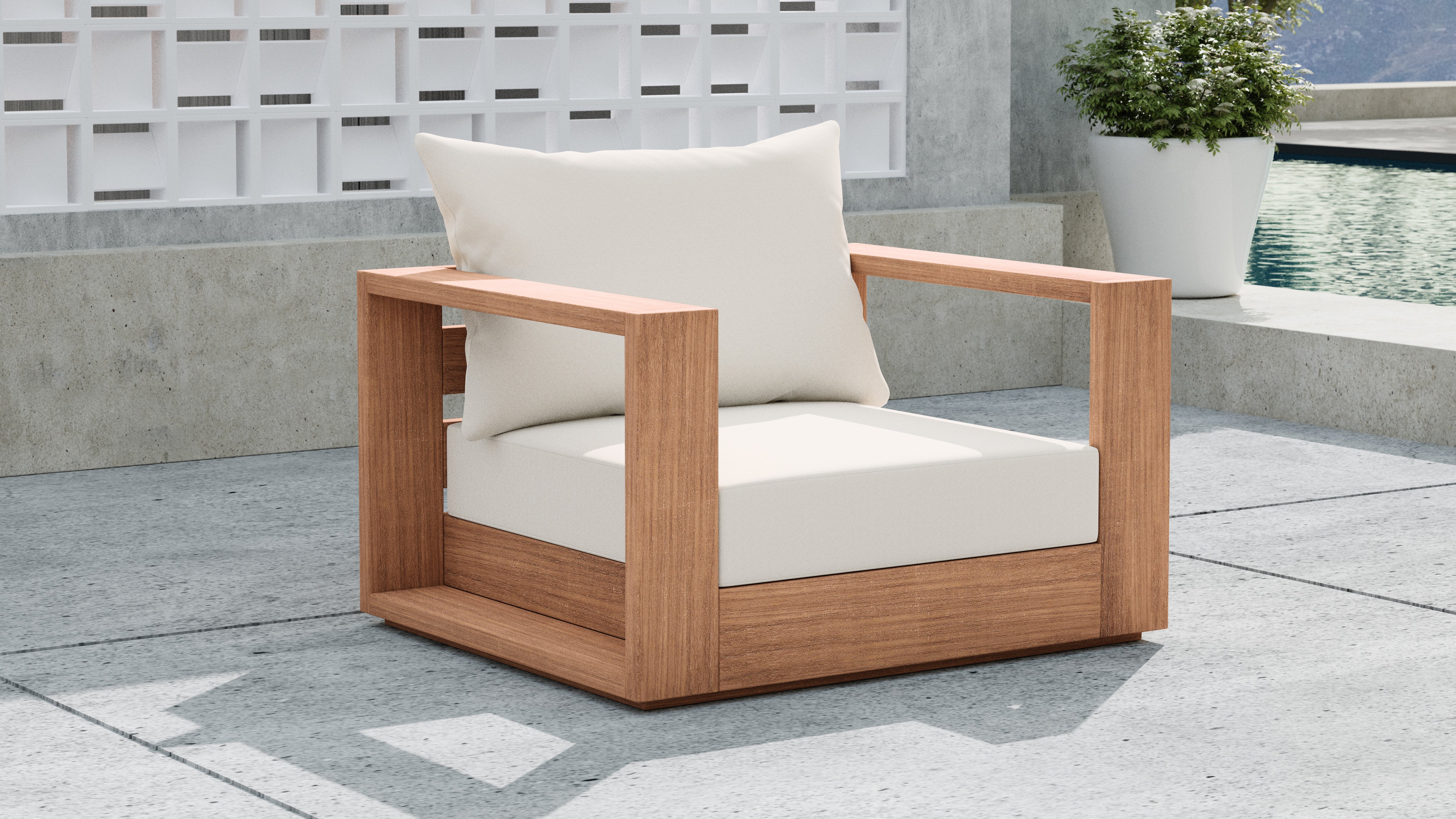 Tulum Water Resistant Fabric Upholstered Outdoor Patio Accent Chair - Image 20