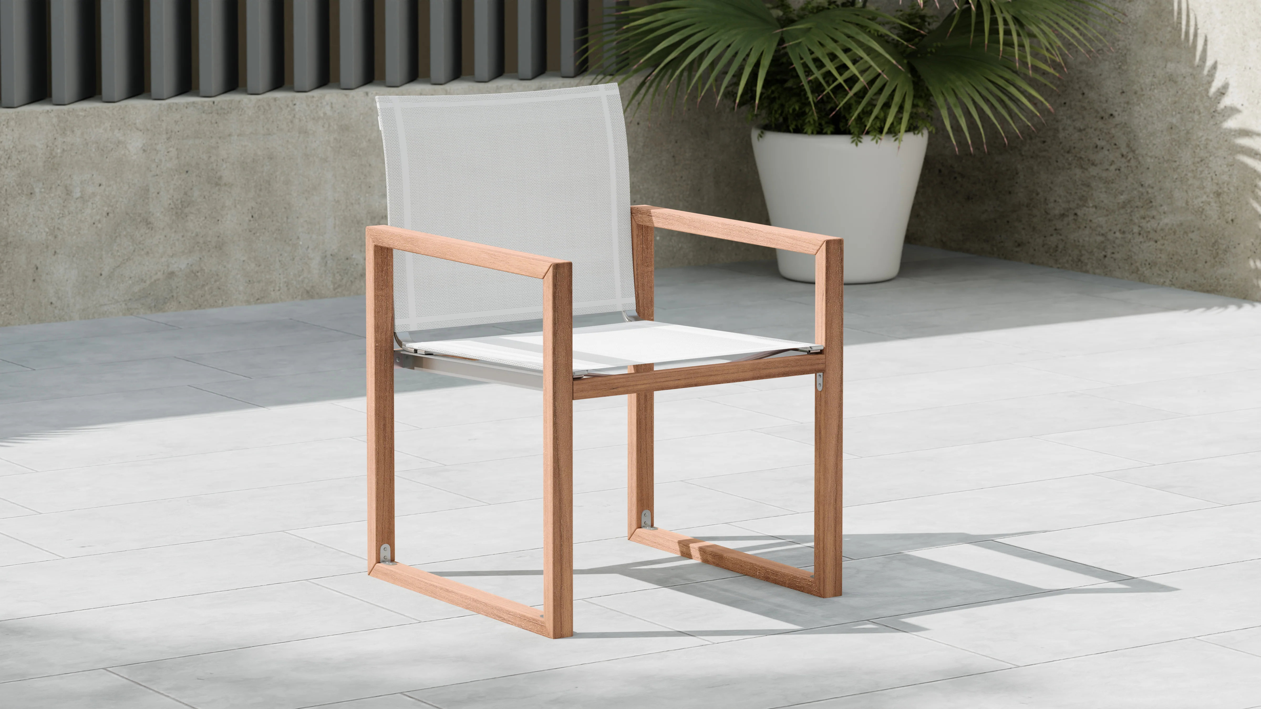 Tulum Water Resistant Mesh Fabric Outdoor Patio Dining Arm Chair - Image 13