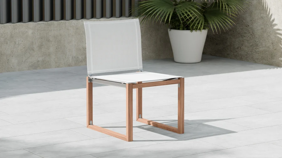 Tulum Water Resistant Mesh Fabric Outdoor Patio Dining Side Chair - Image 13