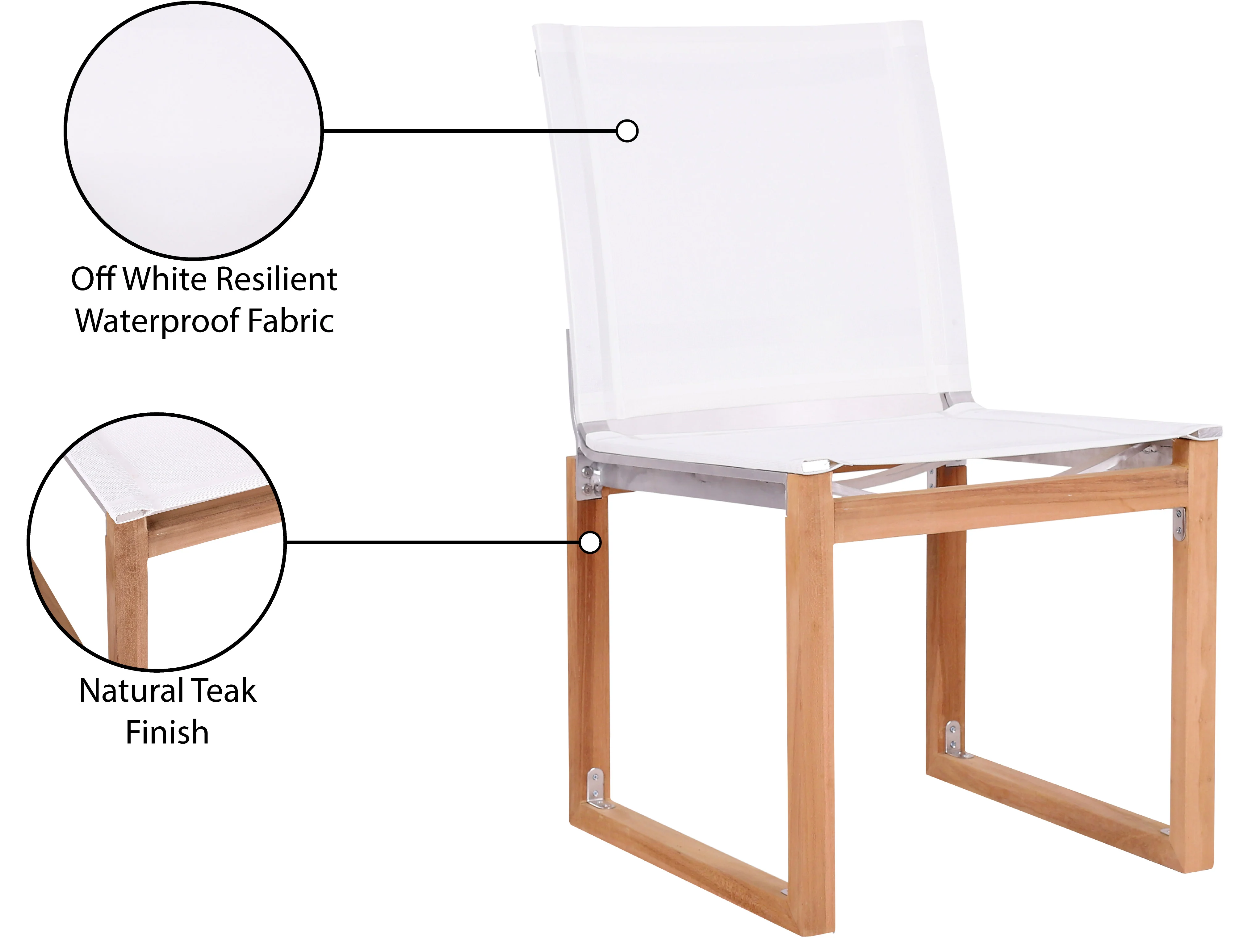 Tulum Water Resistant Mesh Fabric Outdoor Patio Dining Side Chair - Image 20