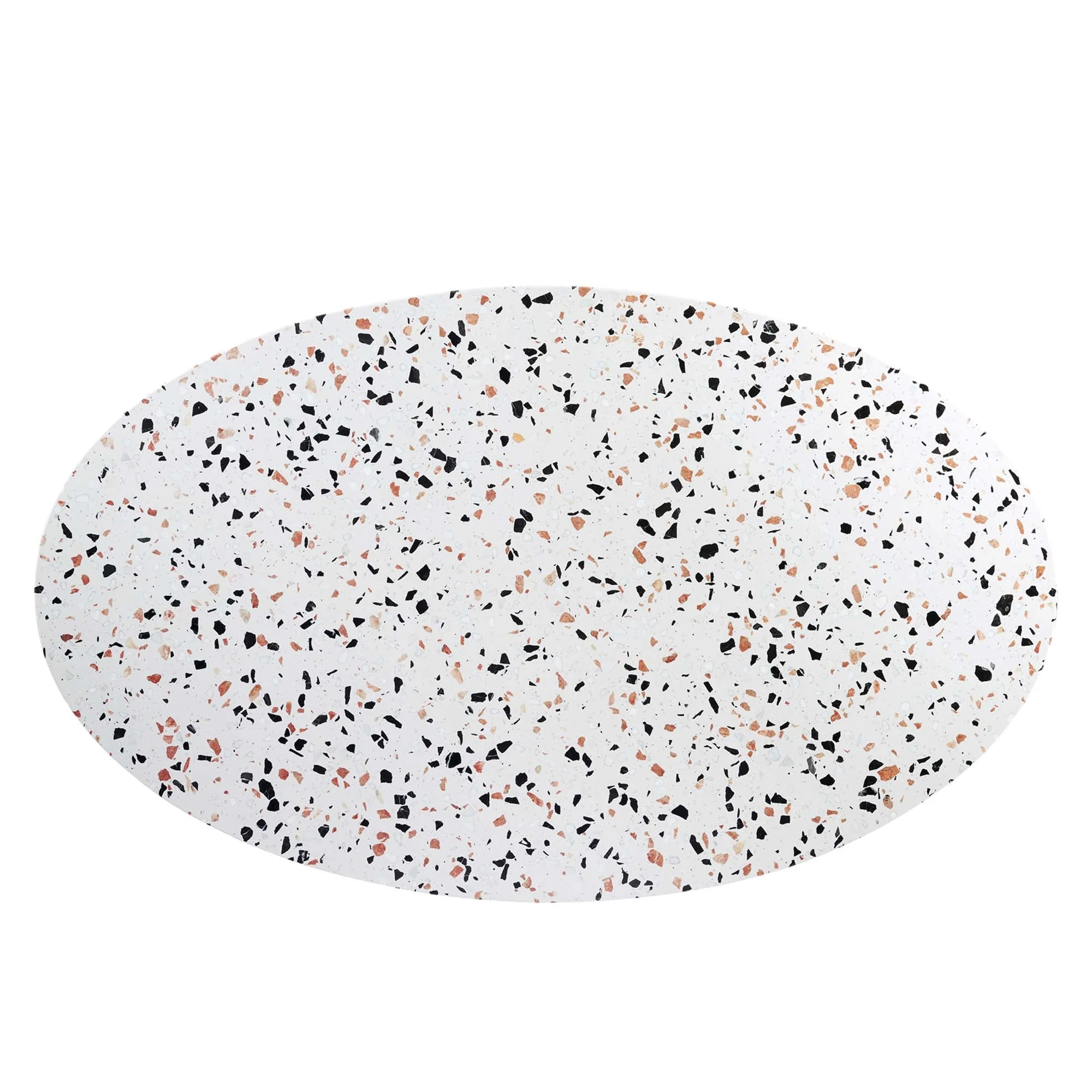 Tupelo 60" Oval Terrazzo Dining Table in Gold White - Image 5