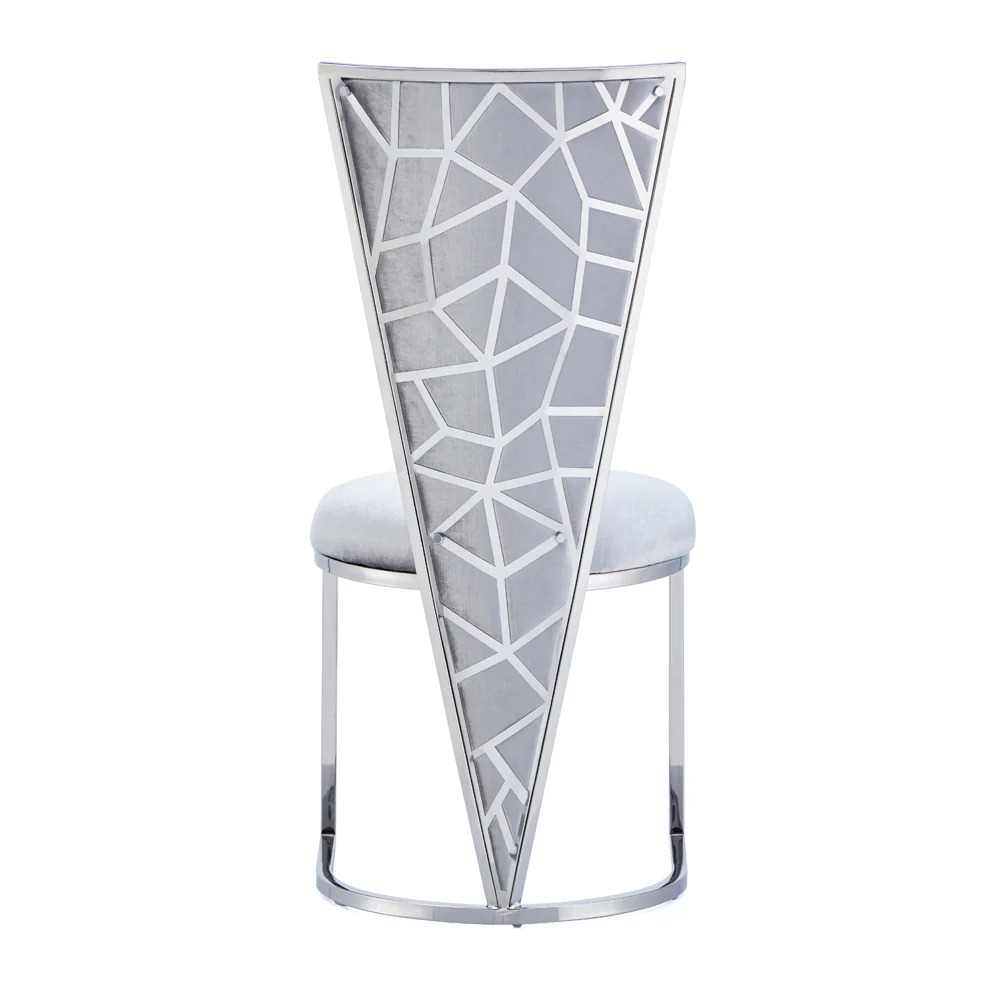 Turin Chair Grey Velvet - Image 2