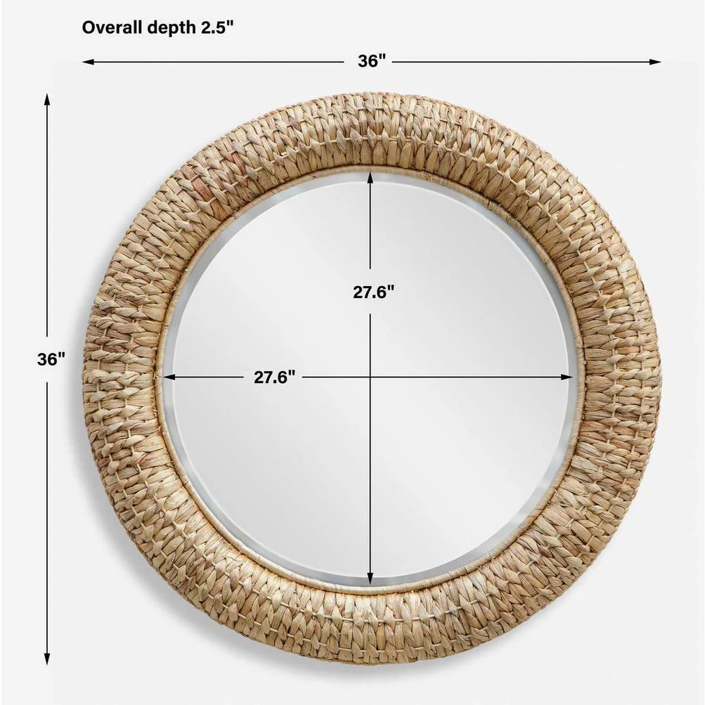Twisted Seagrass Round Mirror - Image 7