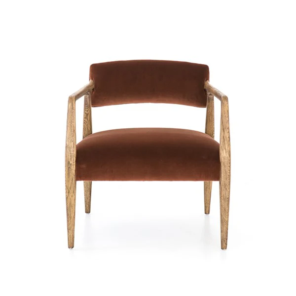 Edith Upholstered Velvet Arm Chair - Image 9