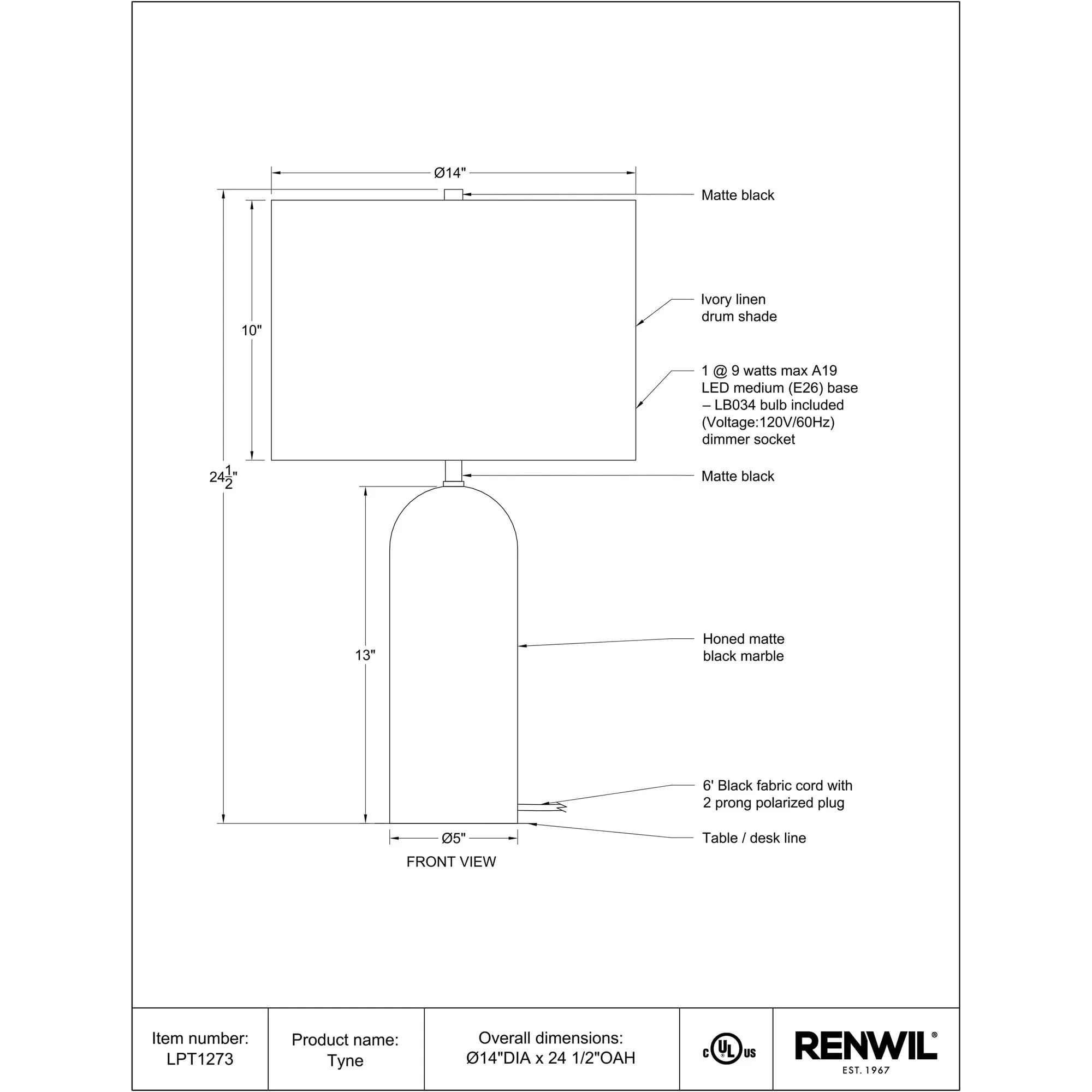 Tyne Table Lamp - Image 6