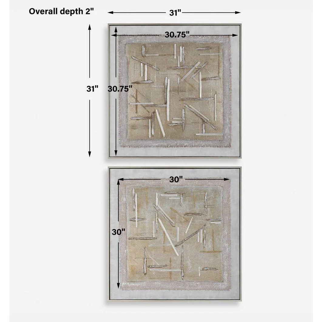 Unpredictable Hand Painted Canvases, S/2 - Image 6