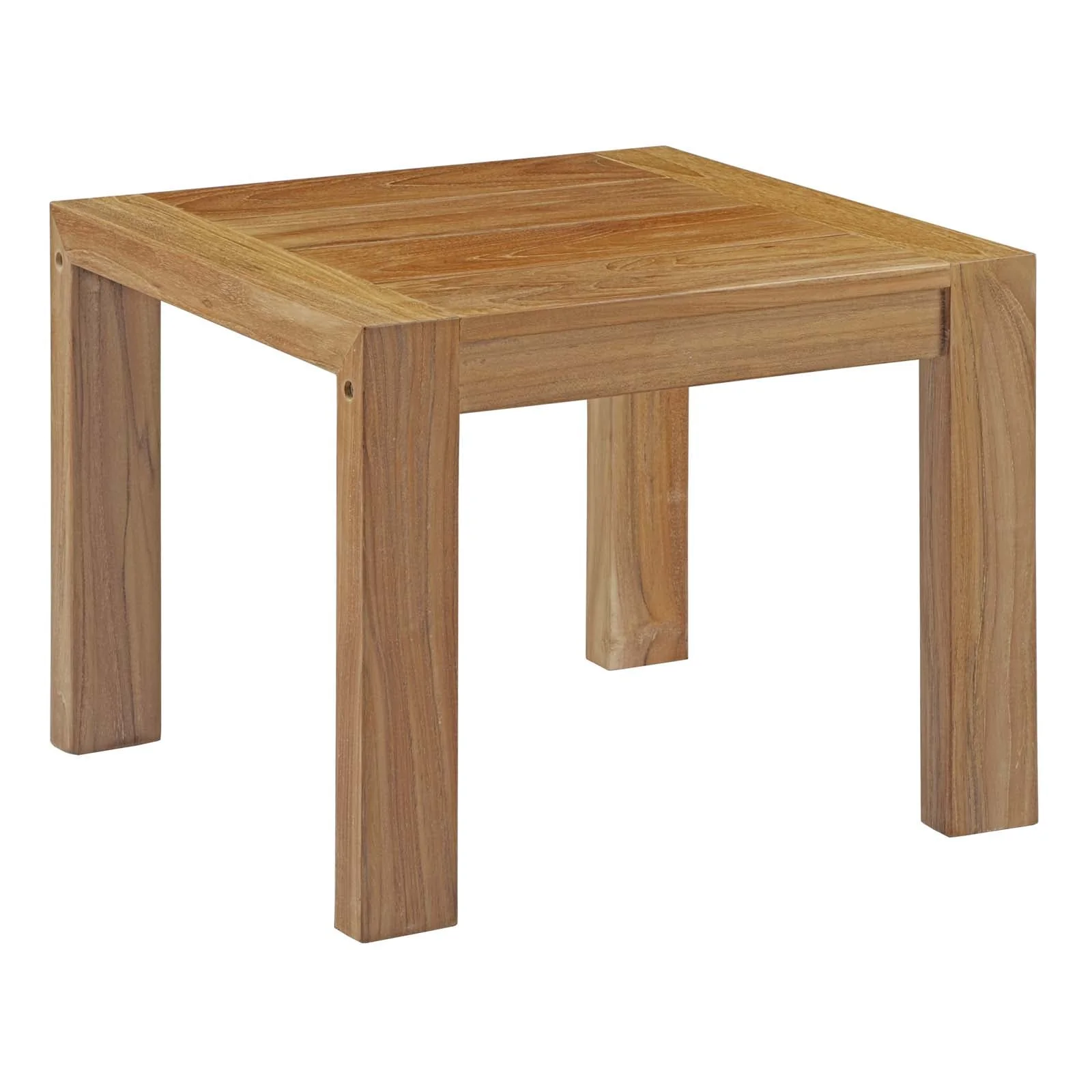 Upland 3 Piece Outdoor Patio Teak Set in Natural White - Image 4