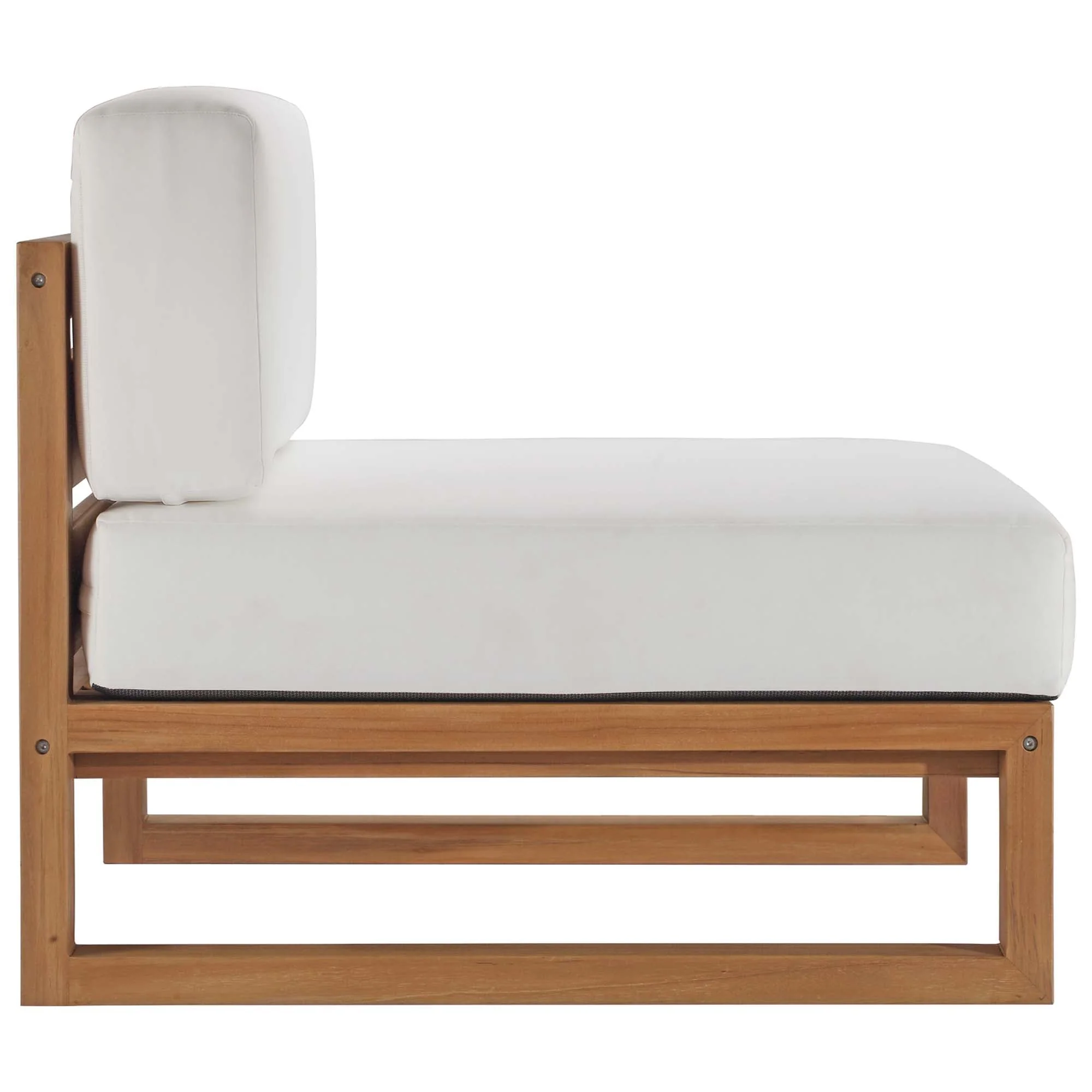 Upland 3-Piece Outdoor Patio Teak Wood Sectional Sofa Set - Image 12