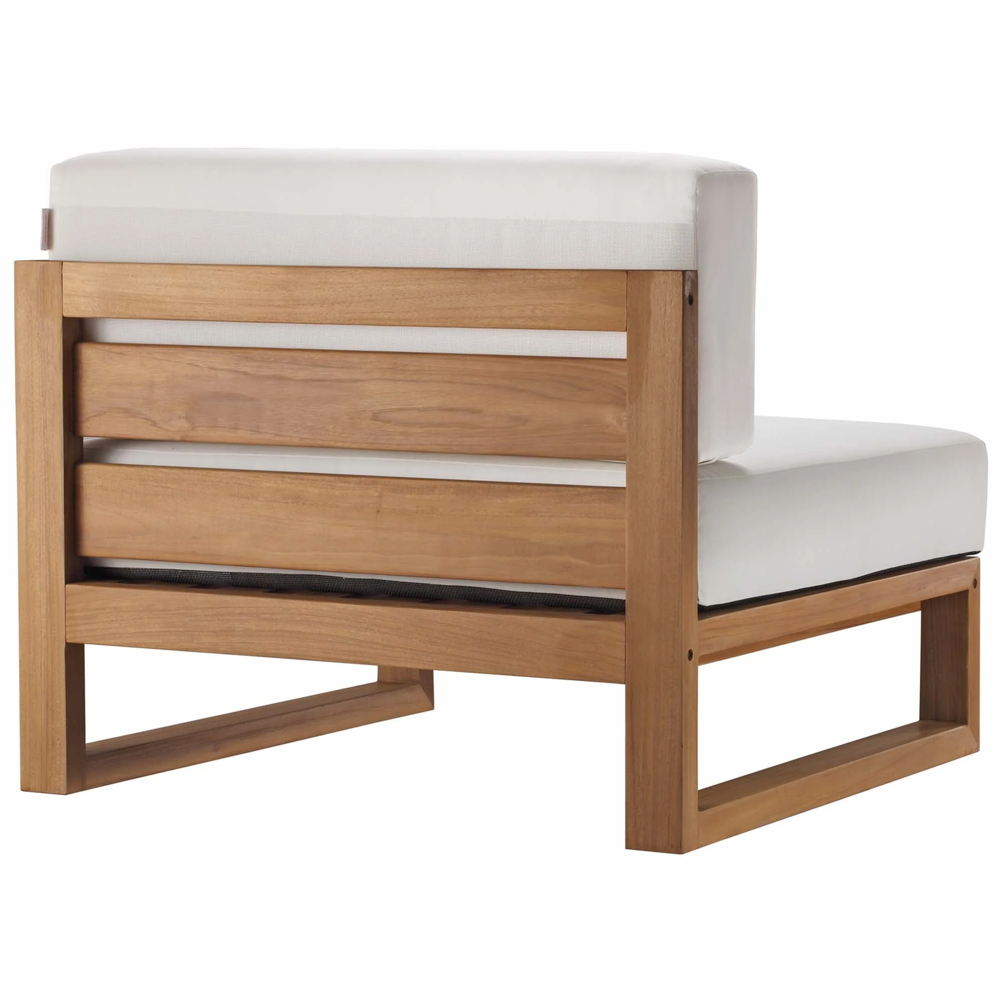 Upland 4-Piece Outdoor Patio Teak Wood Sectional Sofa Set - Image 10