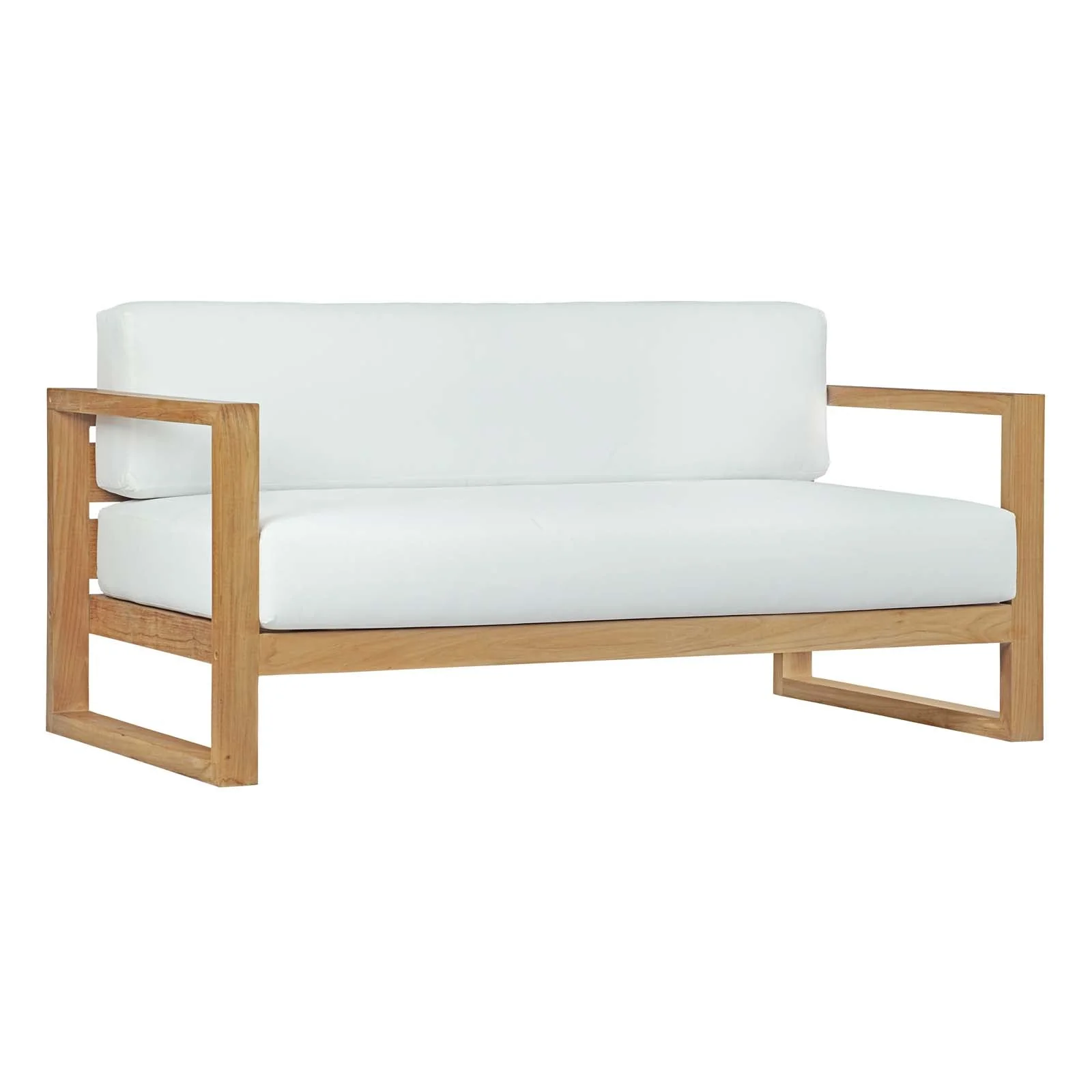Upland 6 Piece Outdoor Patio Teak Set in Natural White - Image 3
