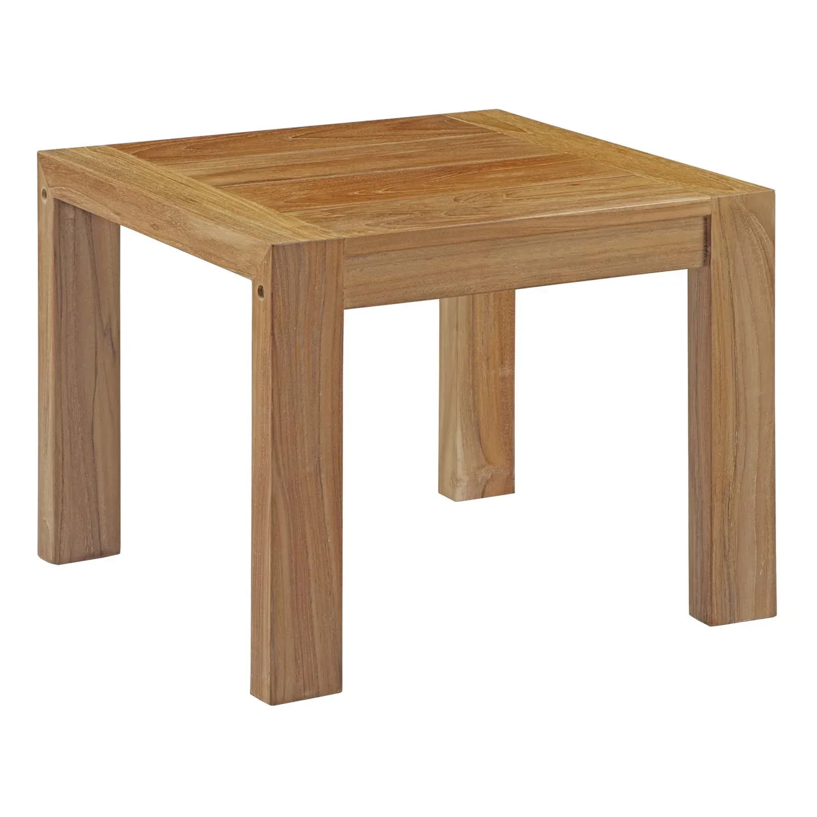 Upland 8 Piece Outdoor Patio Teak Set in Natural White - Image 7