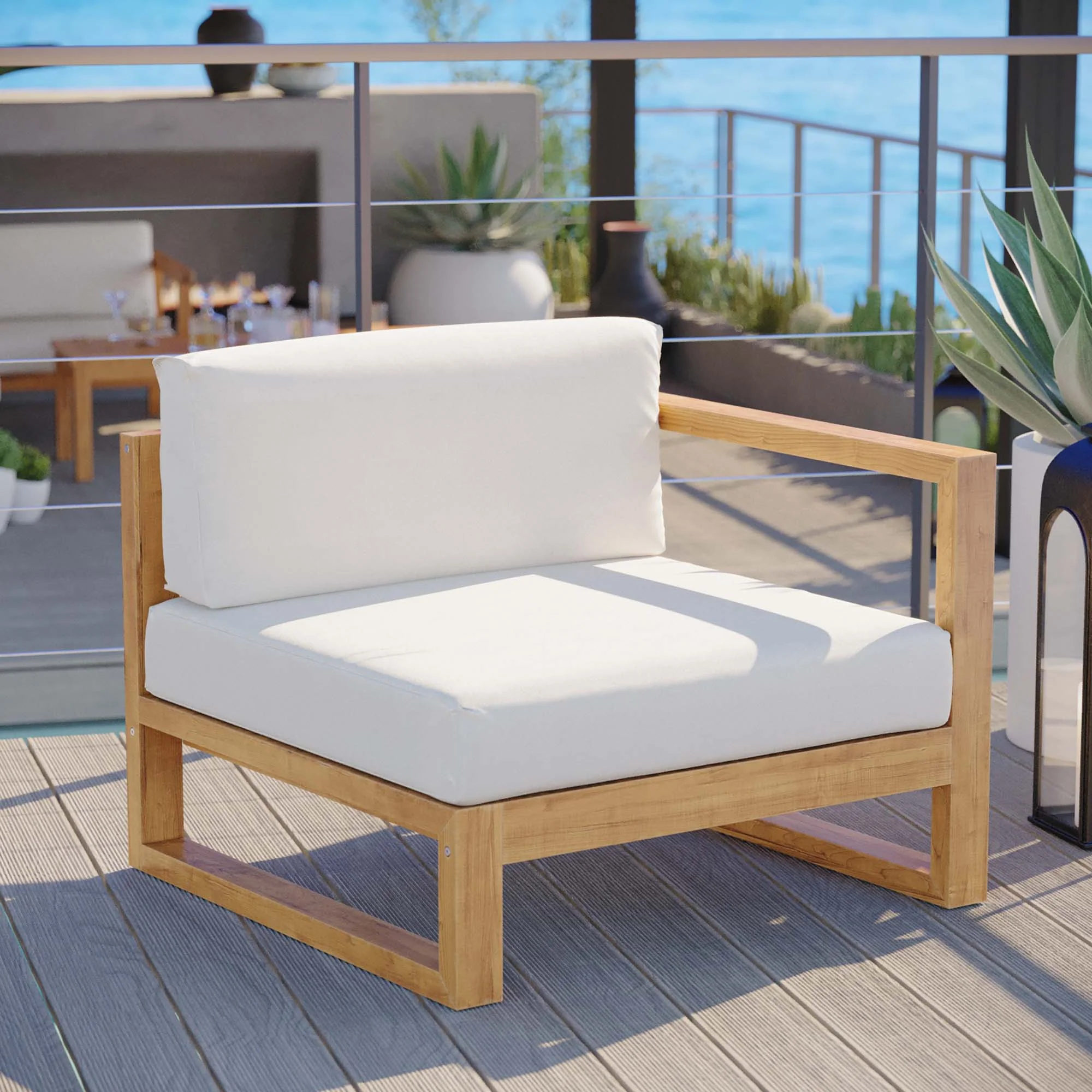 Upland Outdoor Patio Right-Arm Chair - Image 2