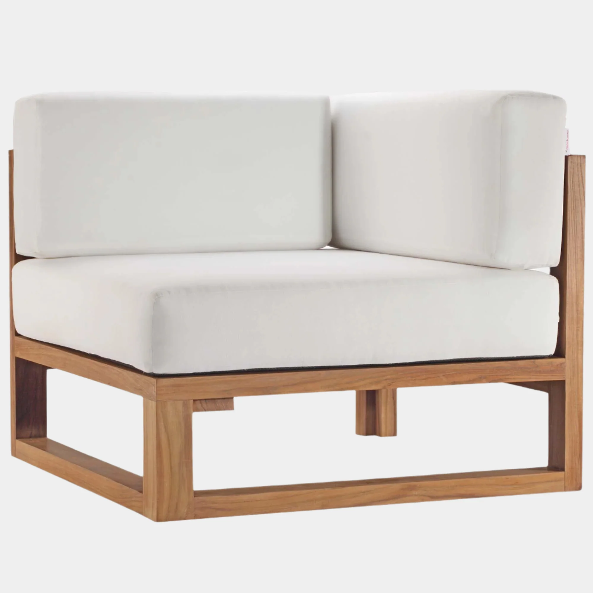 Upland Outdoor Patio Teak Wood Corner Chair