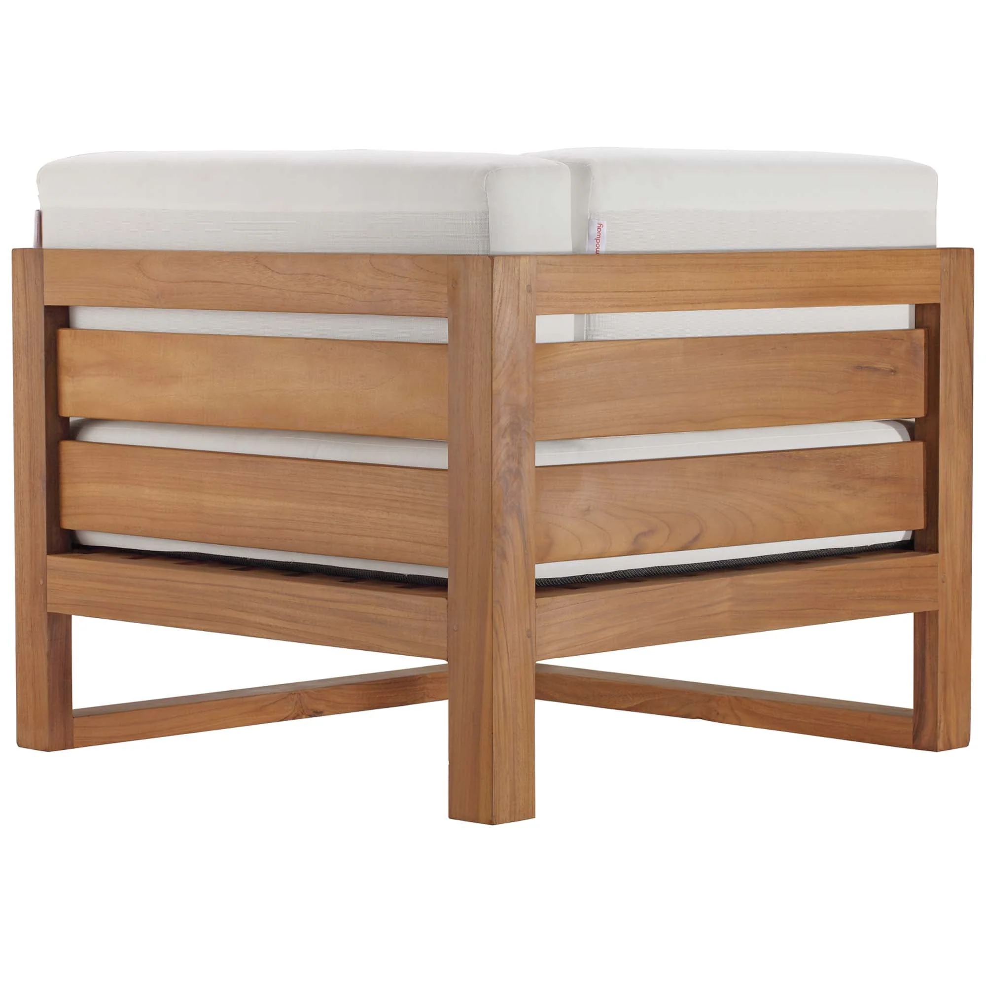 Upland Outdoor Patio Teak Wood Corner Chair - Image 4