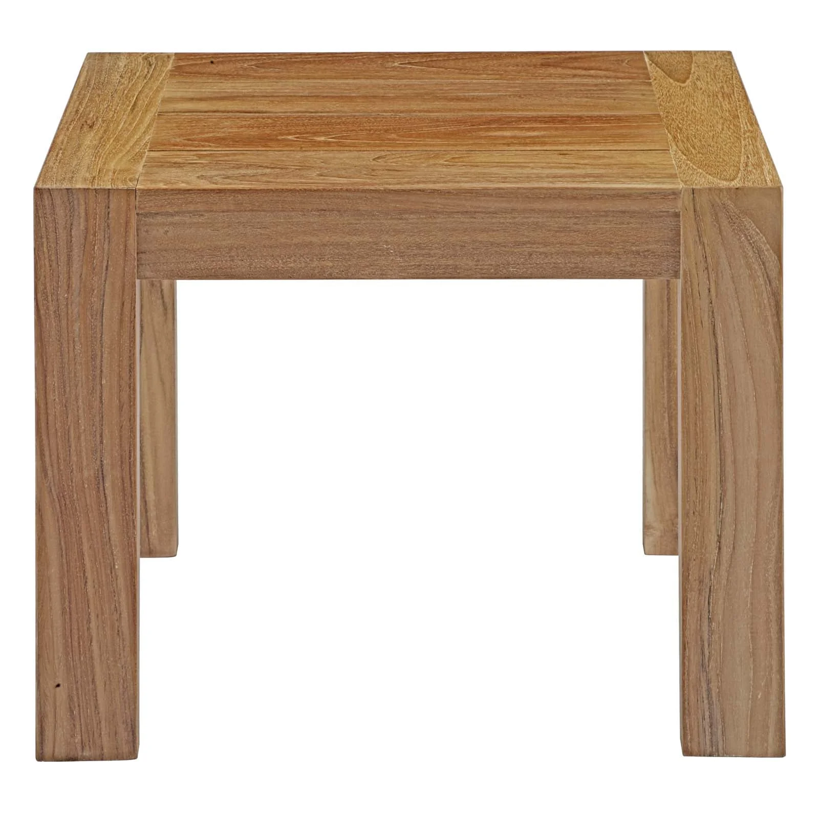 Upland Outdoor Patio Wood Side Table in Natural - Image 3
