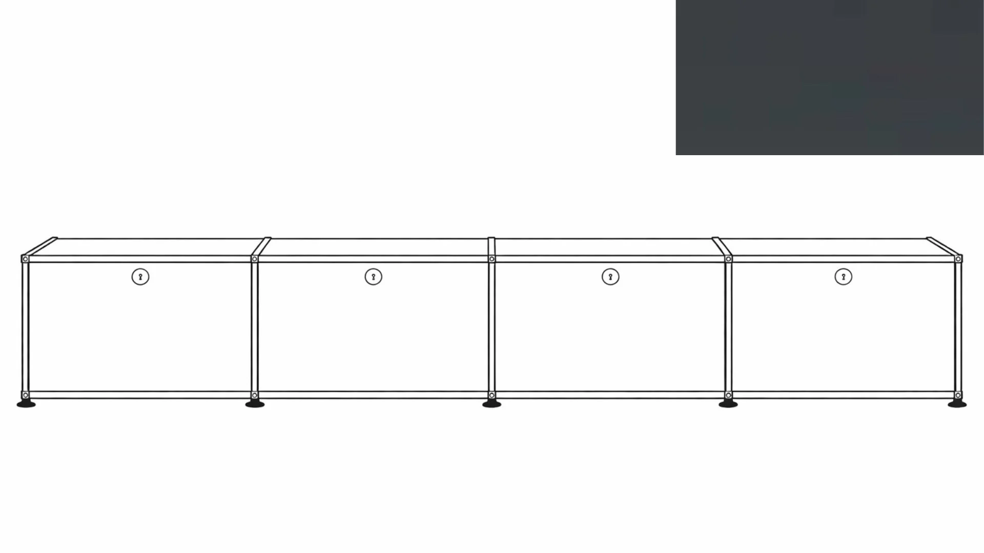 USM Haller B218 Media Storage Credenza - Image 36