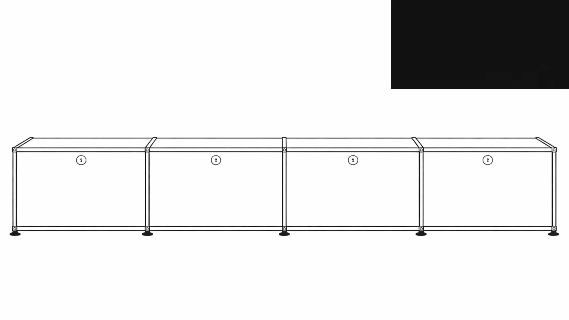 USM Haller B218 Media Storage Credenza - Image 37