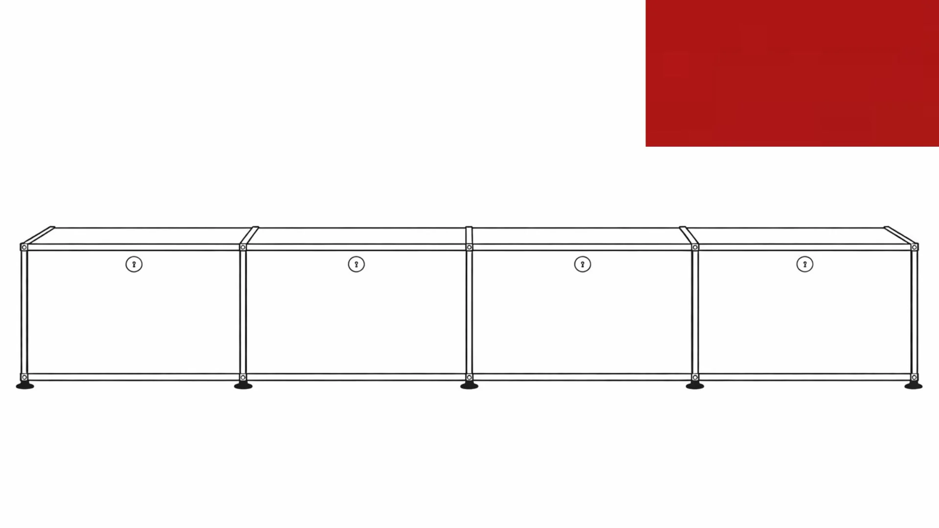 USM Haller B218 Media Storage Credenza - Image 46