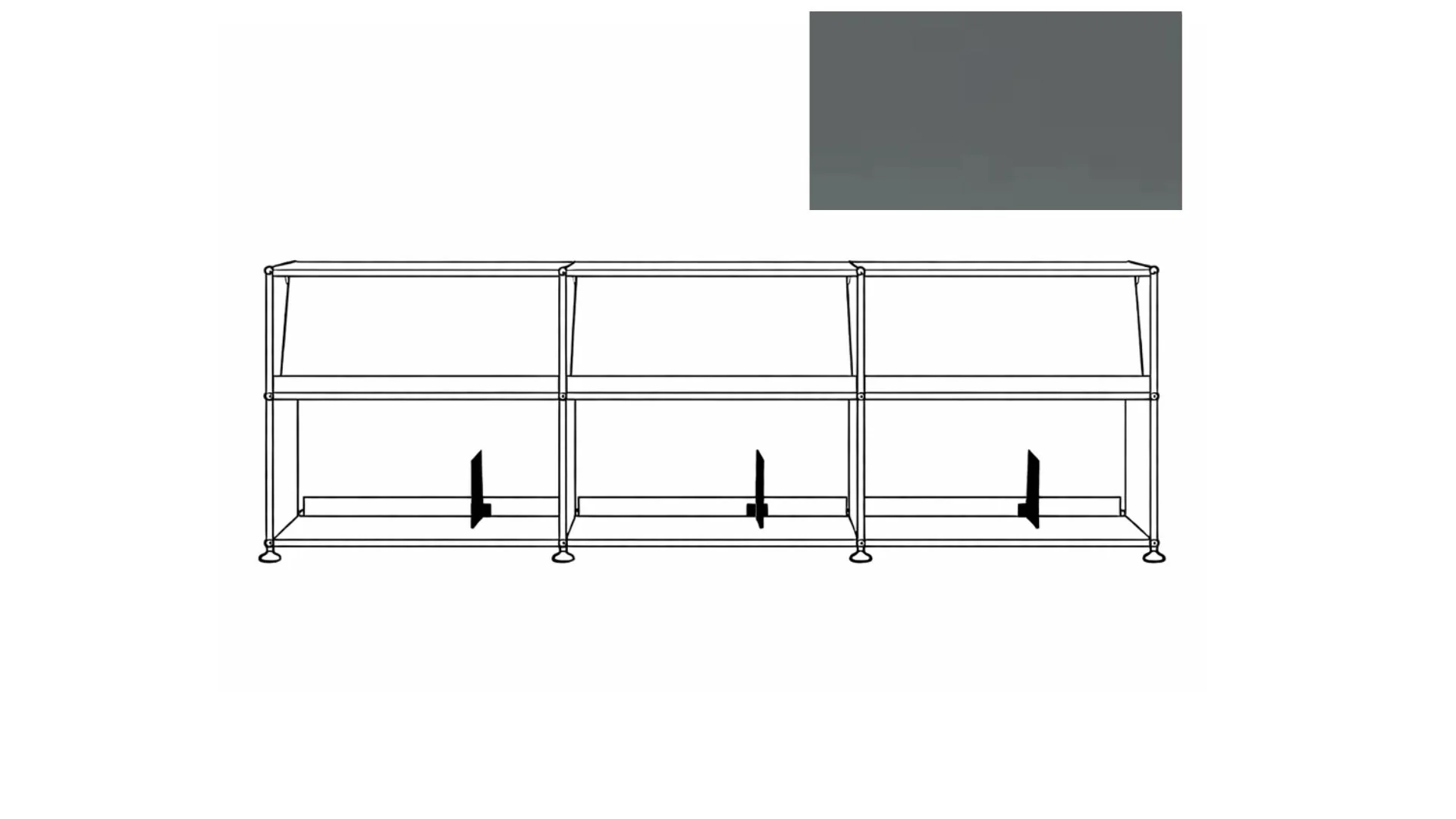 USM X Symbol Vinyl Display Cabinet - Image 42