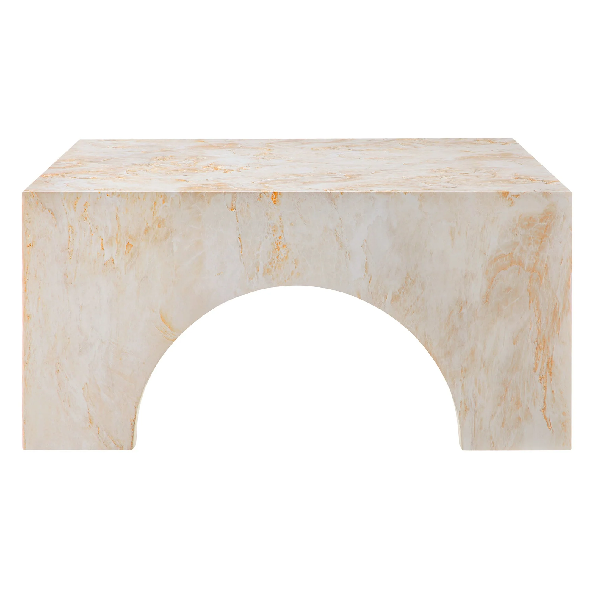 Valen Indoor - Outdoor Patio Arched Concrete Coffee Table - Image 5