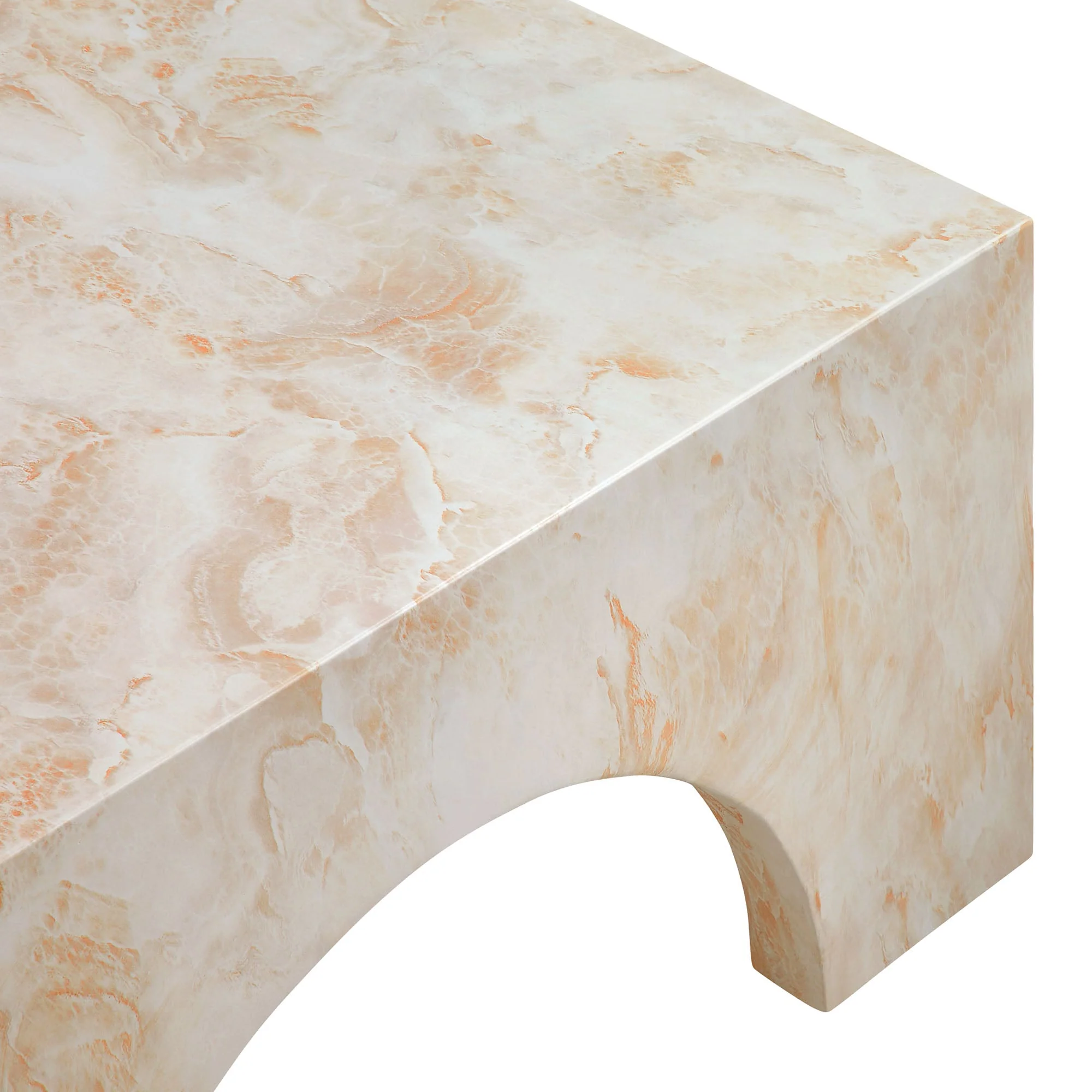 Valen Indoor - Outdoor Patio Arched Concrete Coffee Table - Image 7