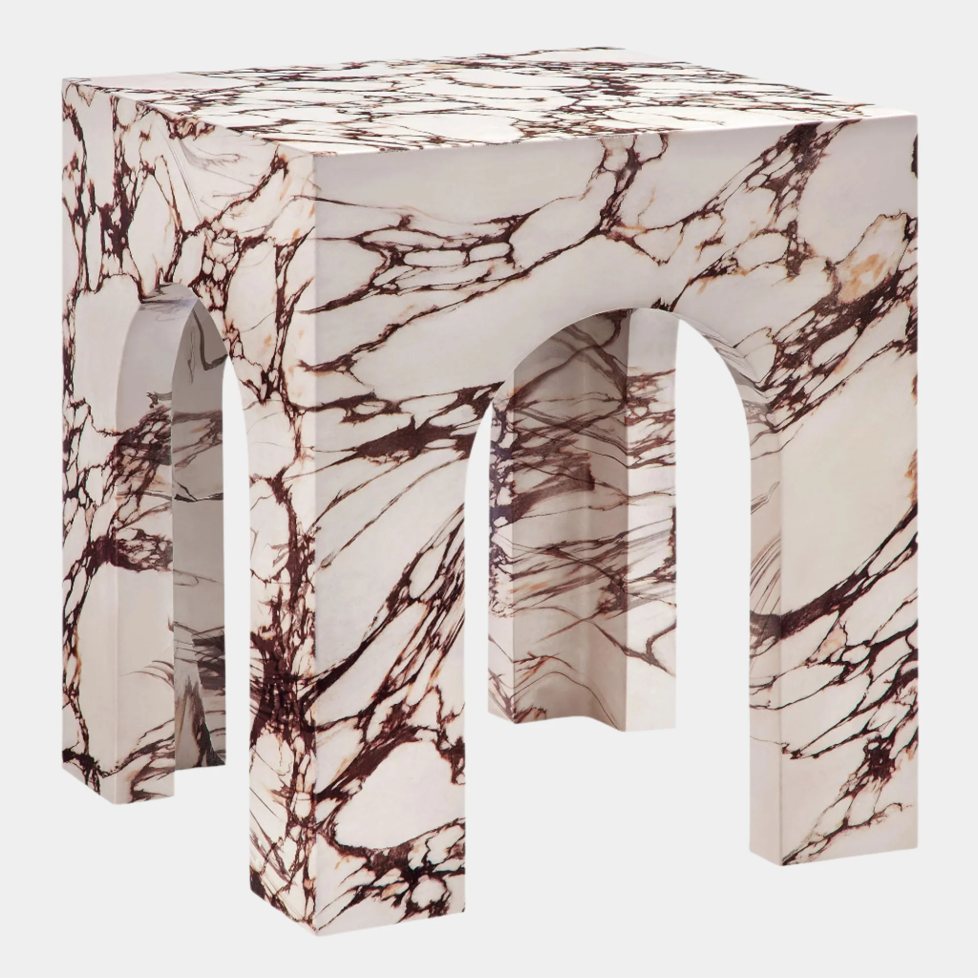 Valen Square Indoor - Outdoor Patio Arched Concrete Side Table - Image 13