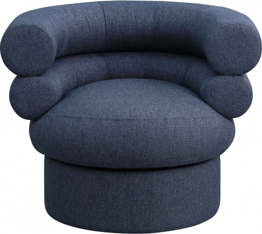 Valentina Linen Textured Fabric Upholstered Swivel Accent Chair - Image 24