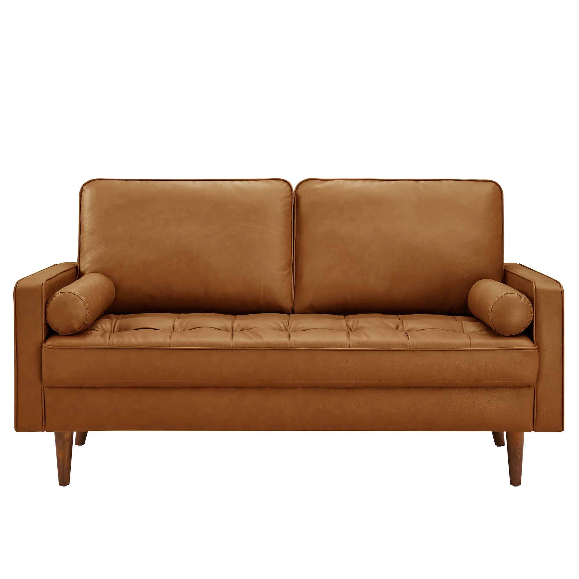 Valour Tufted Vegan Leather Loveseat - Image 15