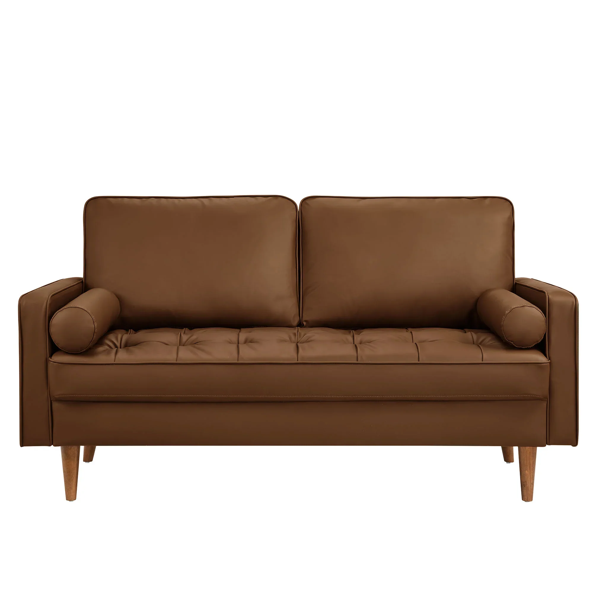 Valour Tufted Vegan Leather Loveseat - Image 6