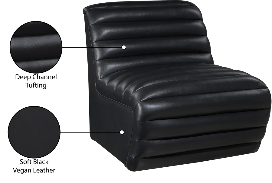 Vega Vegan Leather Upholstered Accent Chair - Image 10