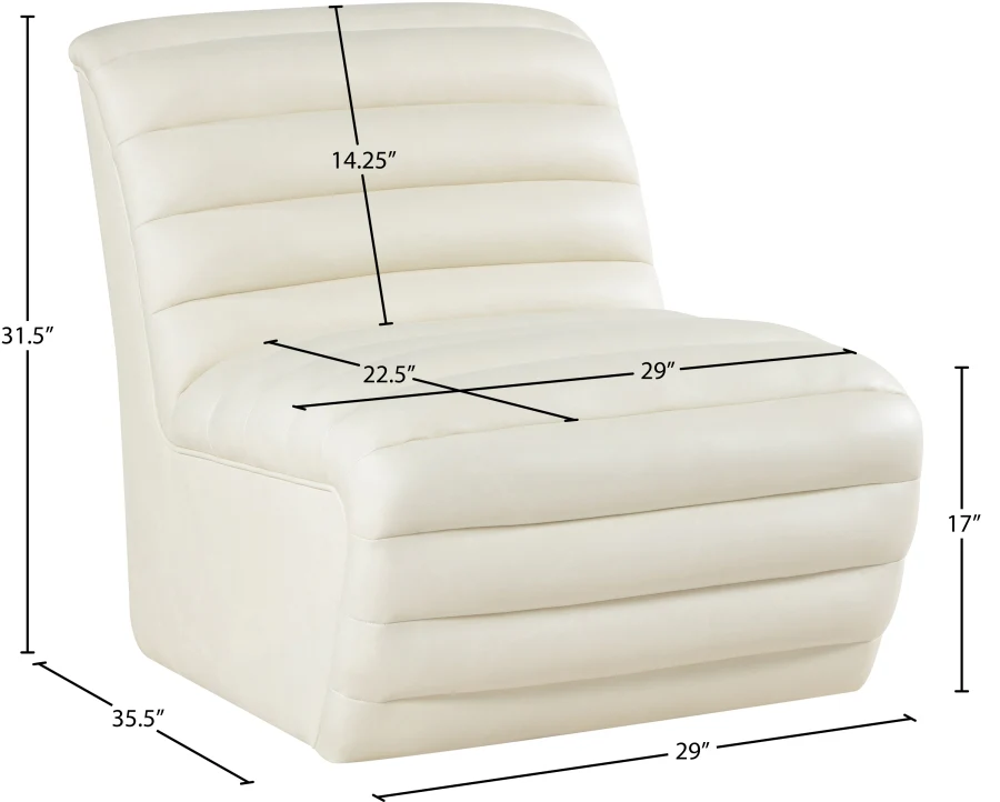 Vega Vegan Leather Upholstered Accent Chair - Image 19