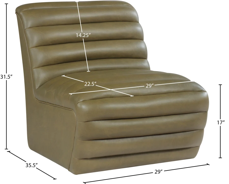 Vega Vegan Leather Upholstered Accent Chair - Image 29