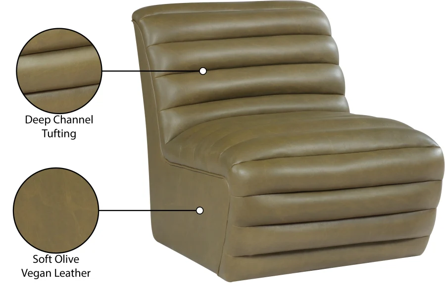 Vega Vegan Leather Upholstered Accent Chair - Image 30