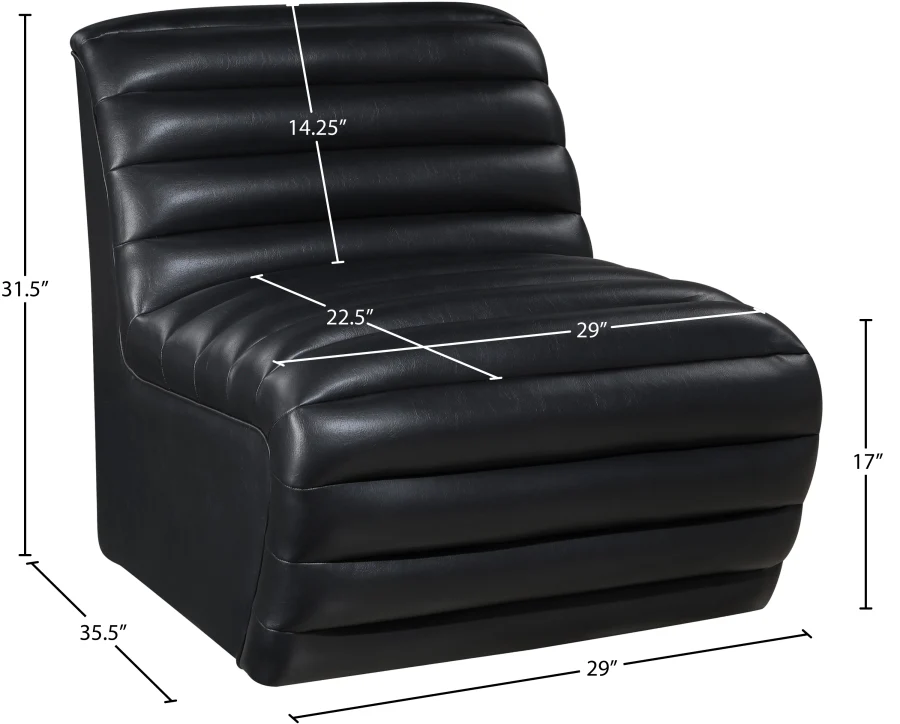 Vega Vegan Leather Upholstered Accent Chair - Image 9