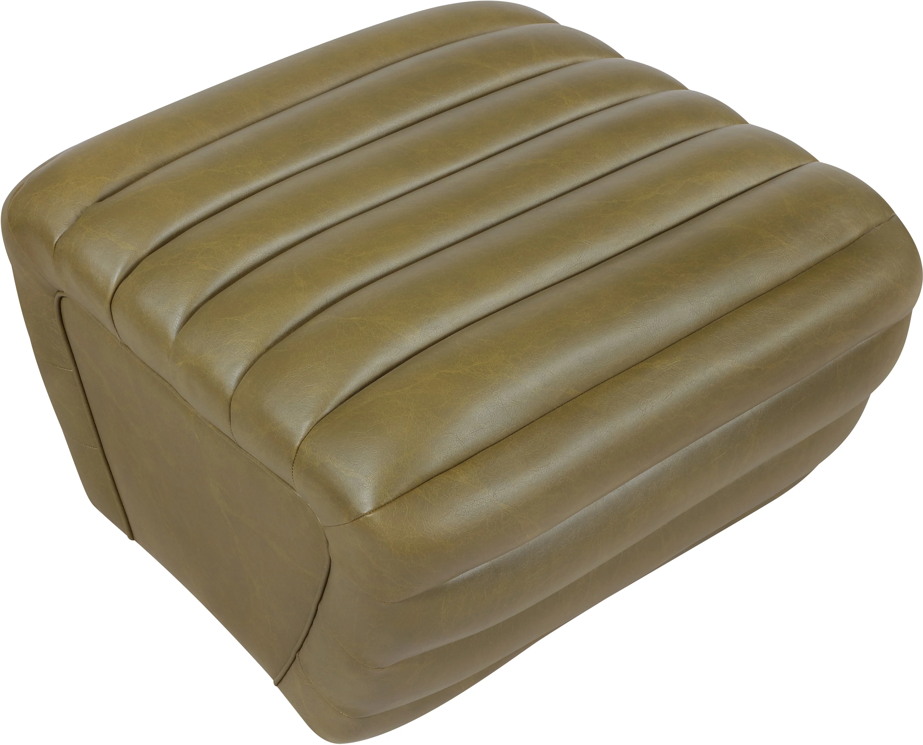 Vega Vegan Leather Upholstered Ottoman - Image 18