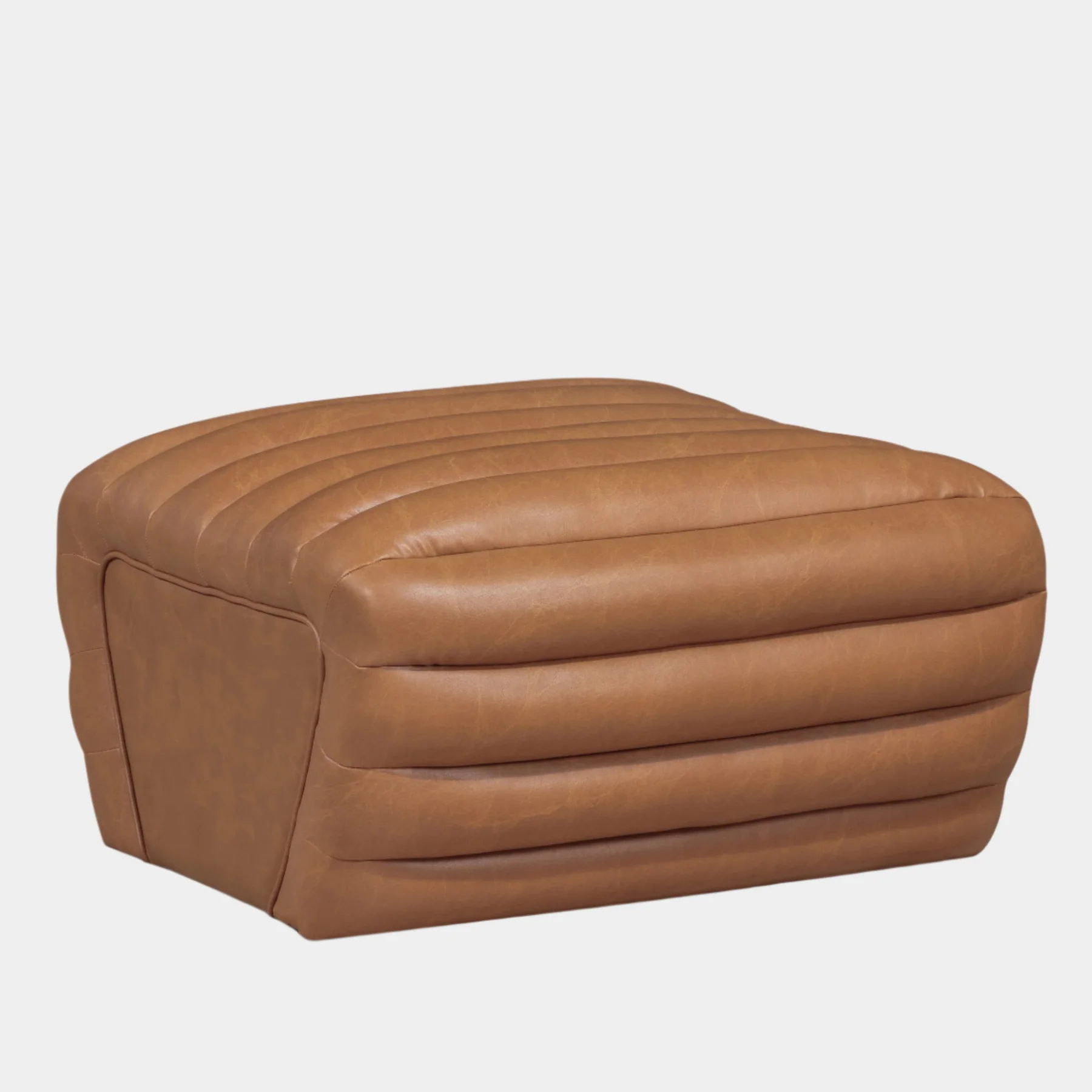 Vega Vegan Leather Upholstered Ottoman - Image 6