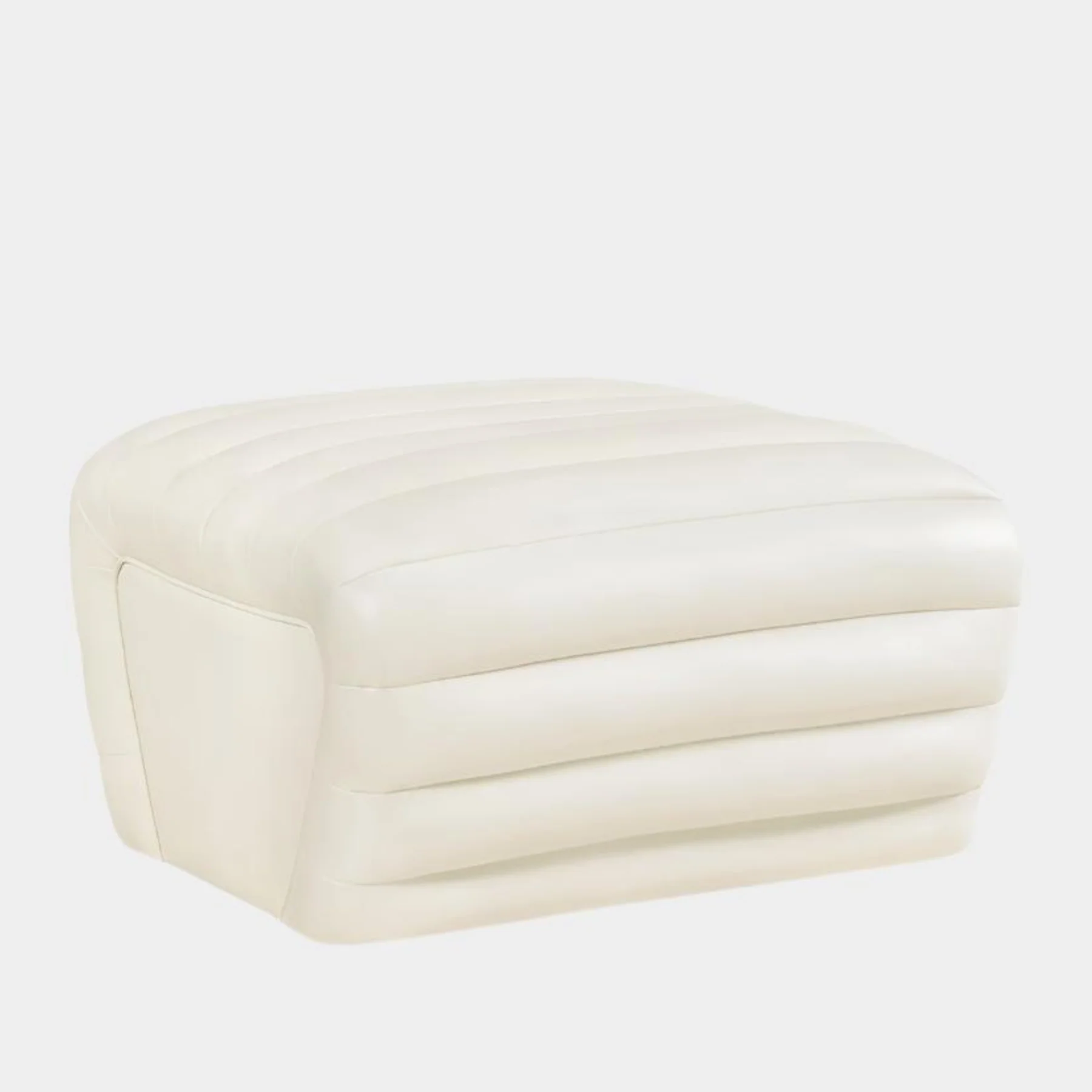 Vega Vegan Leather Upholstered Ottoman - Image 11