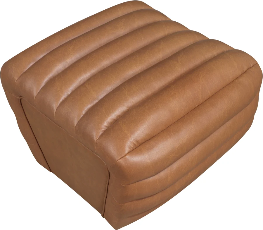Vega Vegan Leather Upholstered Ottoman - Image 10
