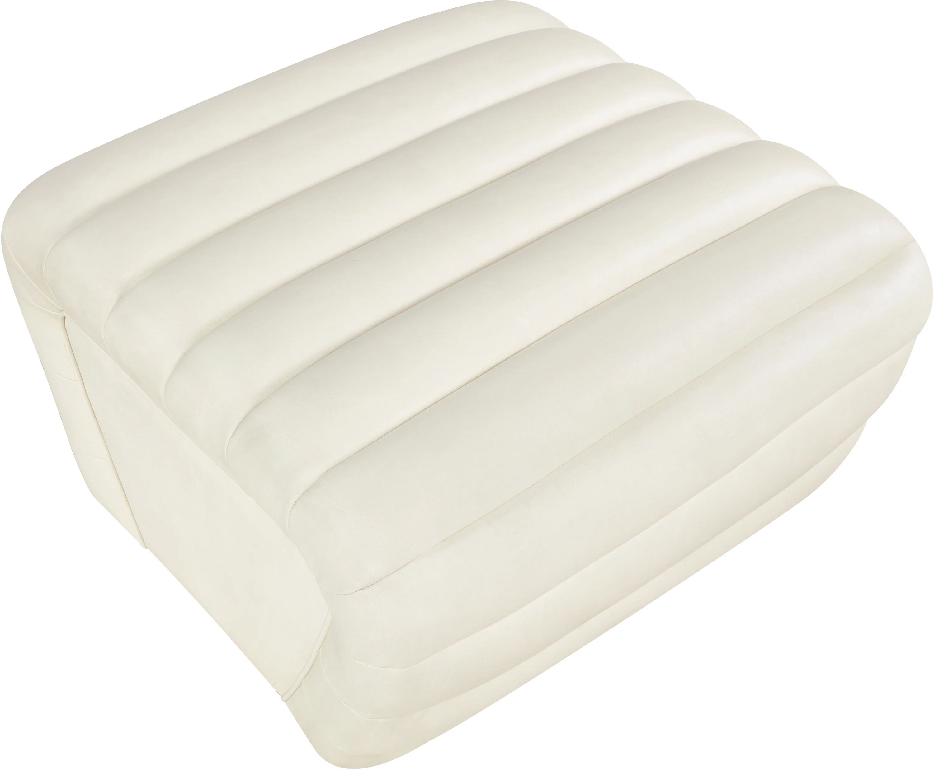 Vega Vegan Leather Upholstered Ottoman - Image 14