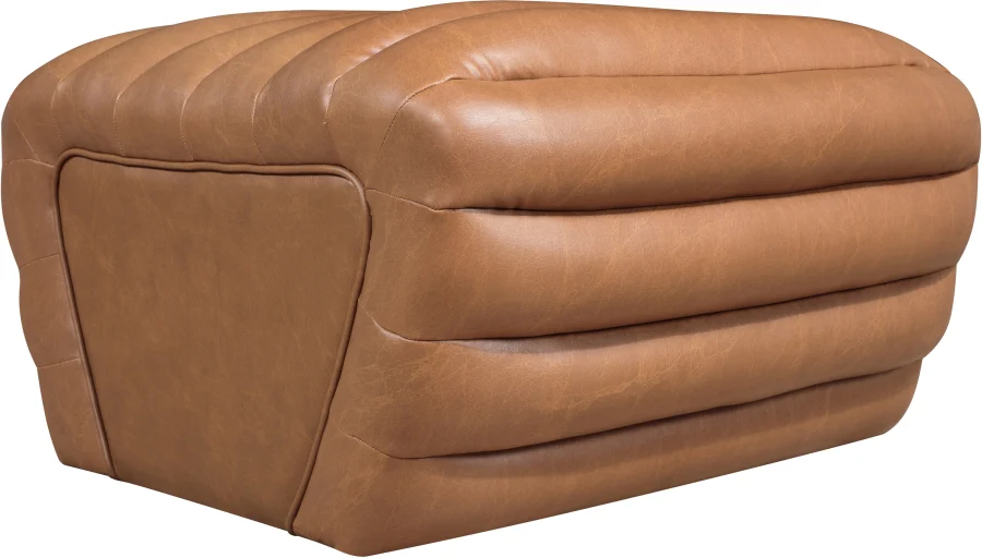 Vega Vegan Leather Upholstered Ottoman - Image 9