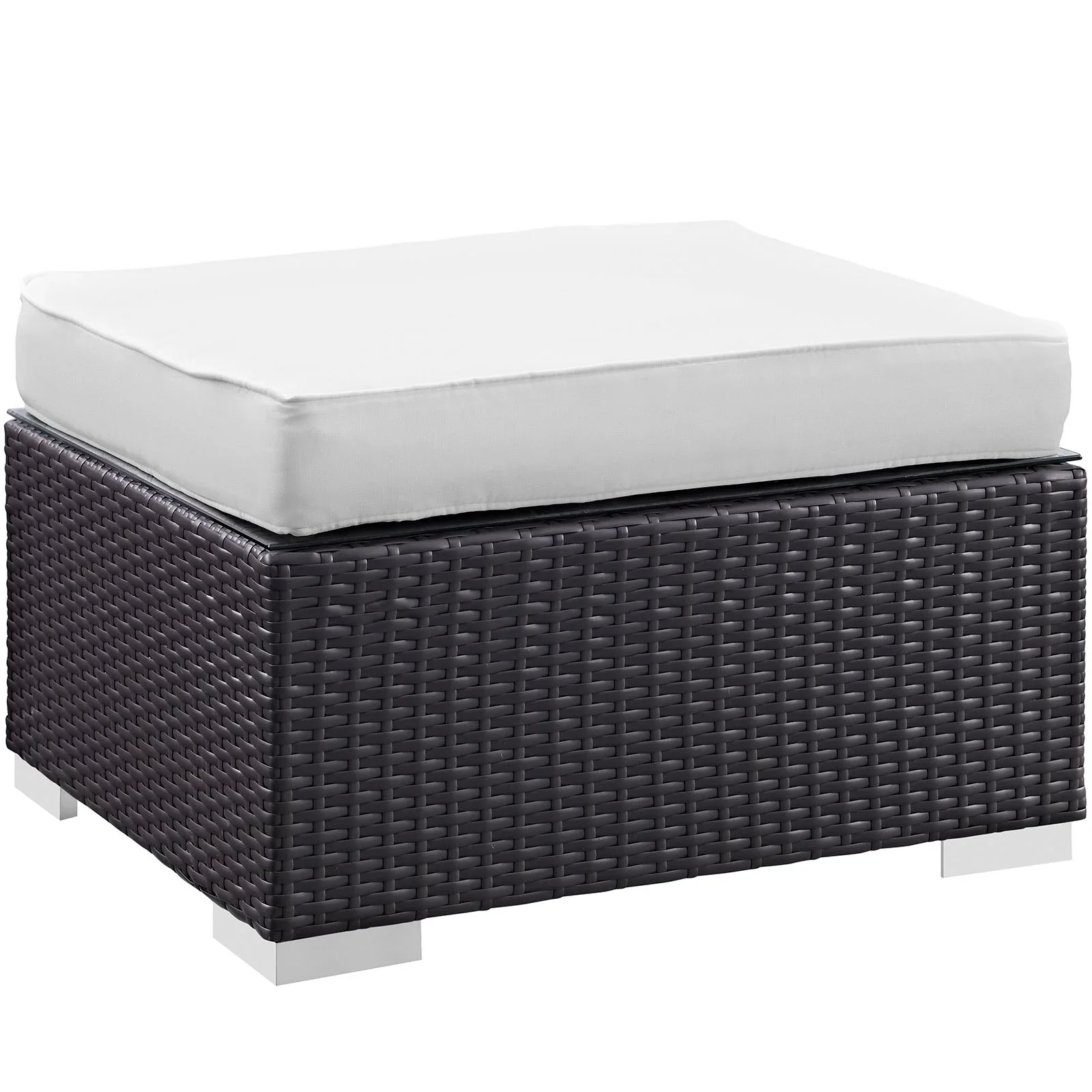 Venice 8 Piece Outdoor Patio Sofa Set in Espresso White - Image 5