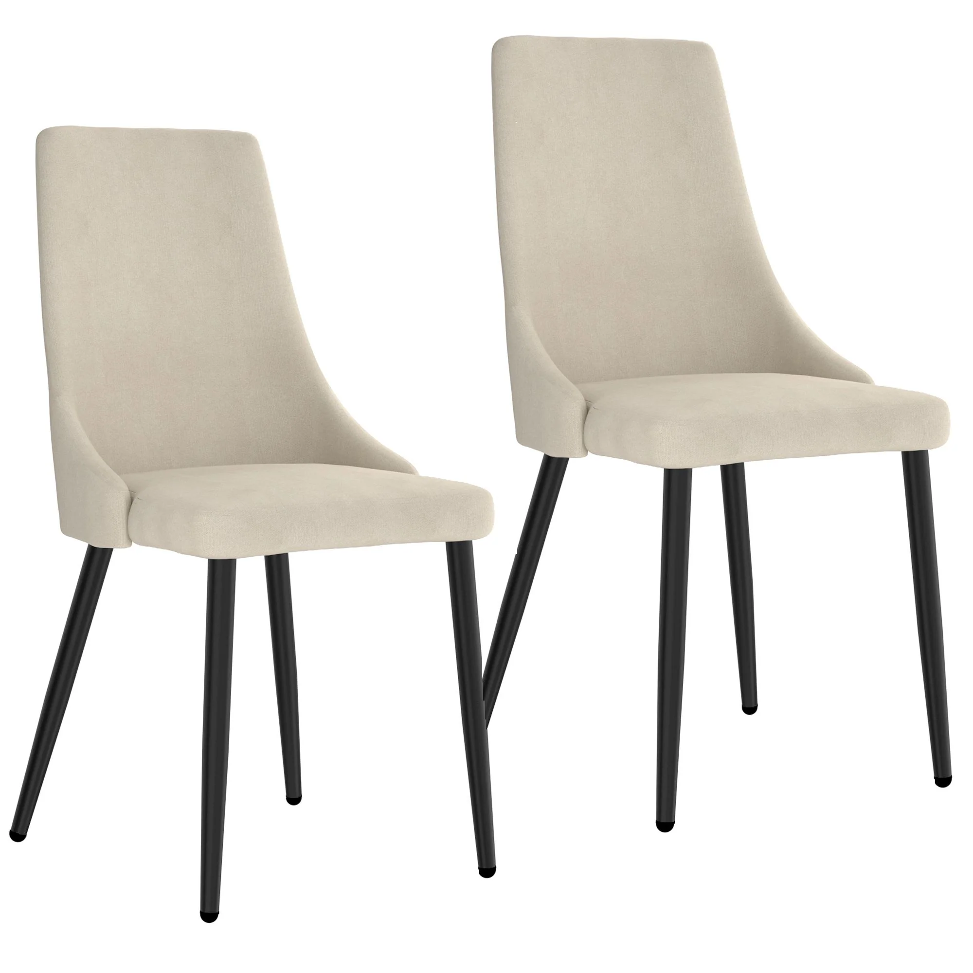 Venice Dining Chair, set of 2, in Beige and Black - Image 5
