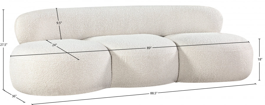 Venti Boucle Fabric Sofa - Image 17