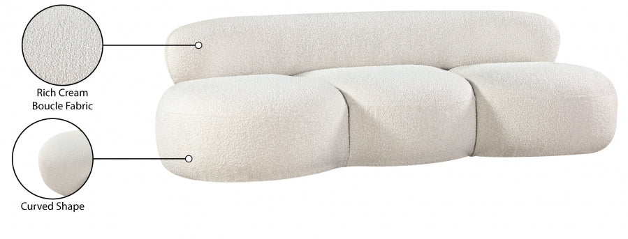 Venti Boucle Fabric Sofa - Image 18