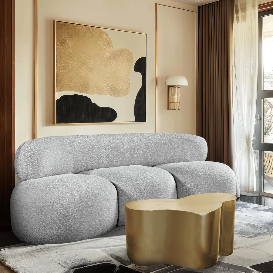 Venti Boucle Fabric Sofa - Image 77