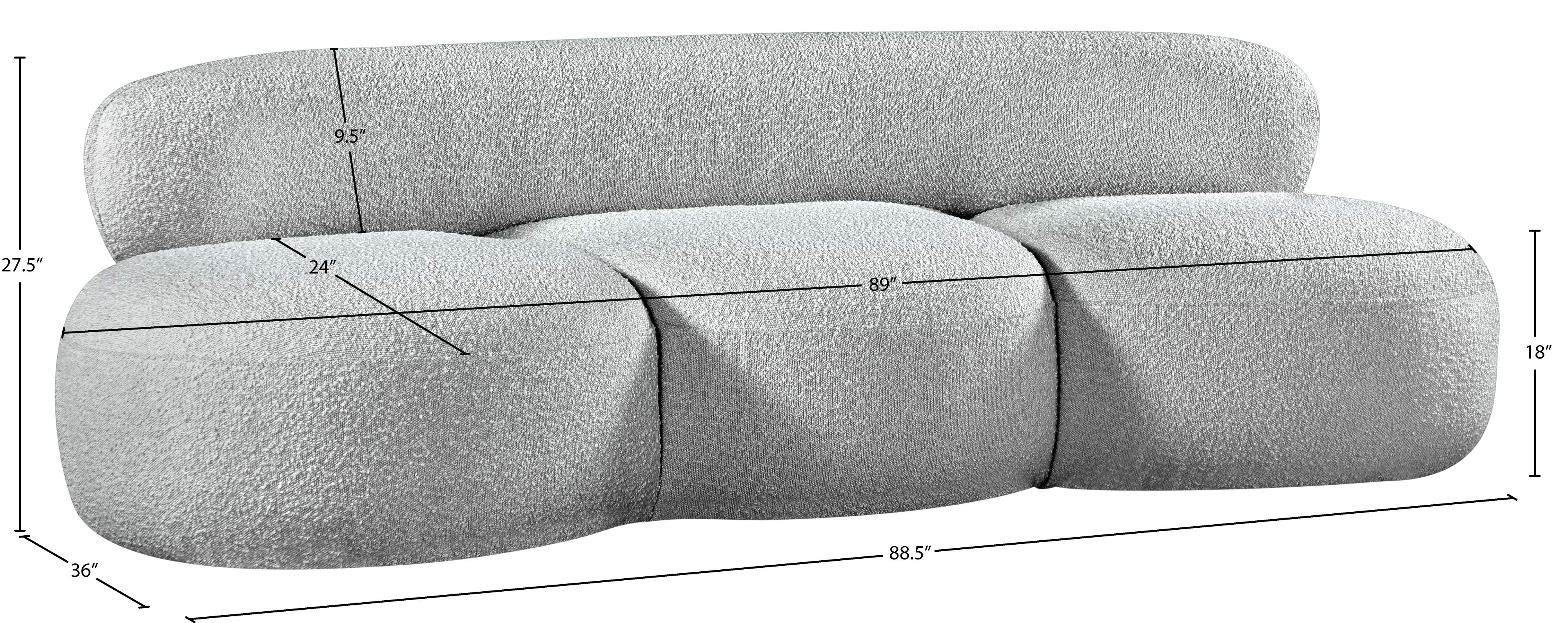 Venti Boucle Fabric Sofa - Image 93