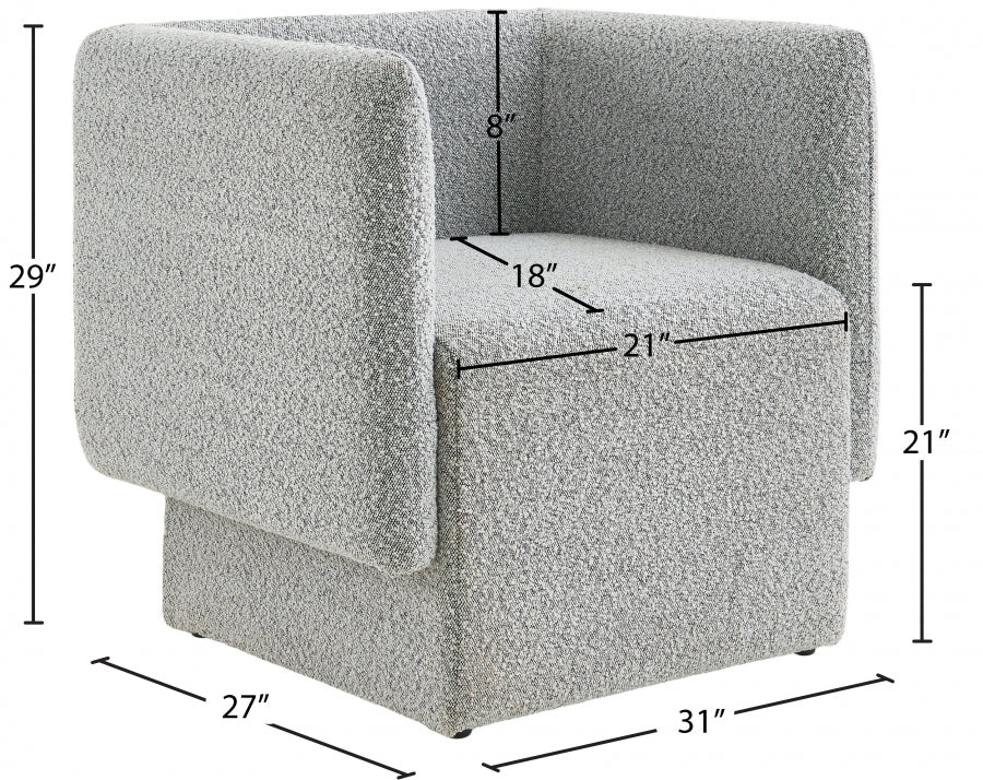 Vera Boucle Fabric Upholstered Accent Chair - Image 13