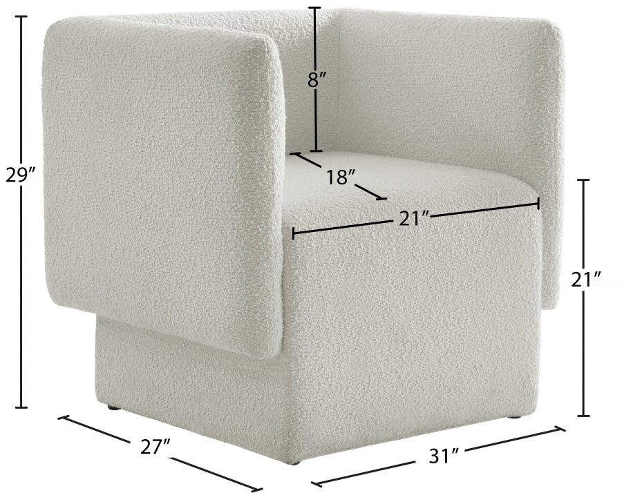 Vera Boucle Fabric Upholstered Accent Chair - Image 20